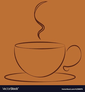 hot coffee cup contour pattern