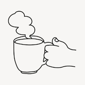 Hot coffee doodle sticker, hand | Free Vector Illustration - rawpixel