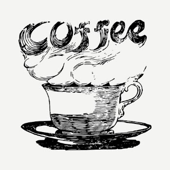 Hot coffee drawing clipart, beverage | Free PSD - rawpixel