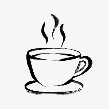 Hot coffee ink brush, doodle | Free Photo - rawpixel