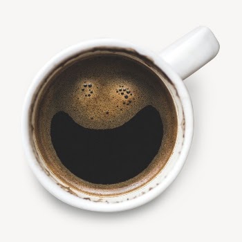 Hot coffee sticker, smiling face | Free PSD - rawpixel