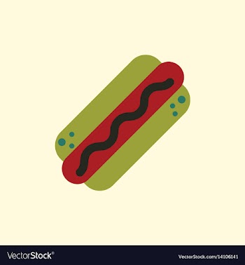 Hot dog icon vector image