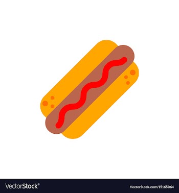 Hot dog icon vector image