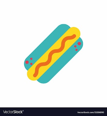 Hot dog icon vector image