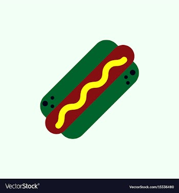 Hot dog icon vector image