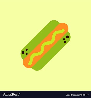 Hot dog icon vector image