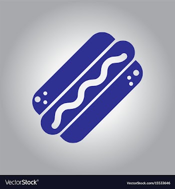 Hot dog icon vector image