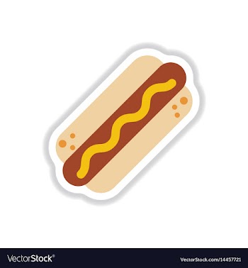 Hot dog sticker vector image