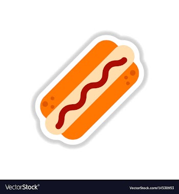 Hot dog sticker vector image