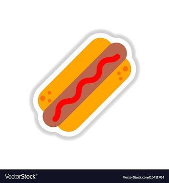 Hot dog sticker vector image