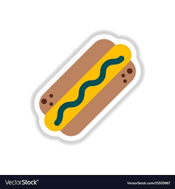 Hot dog sticker vector image