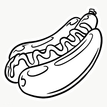Hot dog sticker with white border design element | Free  transparent png - 2359733