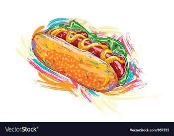 Hot dog vector image