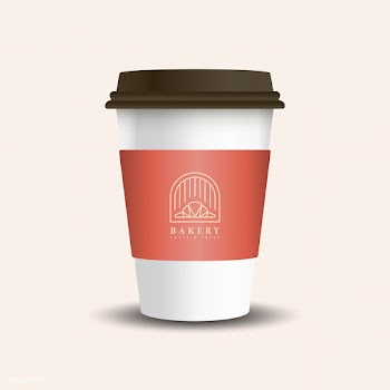 Hot drink paper cup with mockup sleeve vector | Free stock vector - 518959