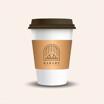 Hot drink paper cup with mockup sleeve vector | Free stock vector - 518968