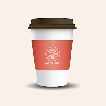 Hot drink paper cup with mockup sleeve vector | Free stock vector - 519000