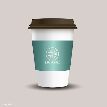 Hot drink paper cup with mockup sleeve vector | Free stock vector - 519001