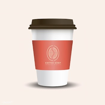 Hot drink paper cup with mockup sleeve vector | Free stock vector - 519003