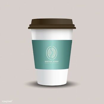 Hot drink paper cup with mockup sleeve vector | Free stock vector - 519031