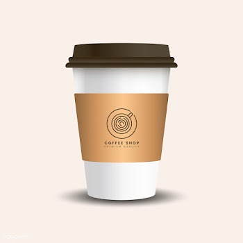 Hot drink paper cup with mockup sleeve vector | Free stock vector - 519040