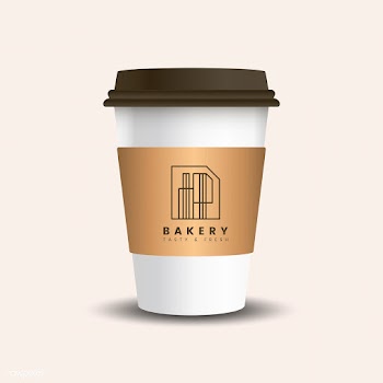 Hot drink paper cup with mockup sleeve vector | Free stock vector - 519080