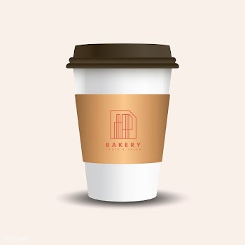 Hot drink paper cup with mockup sleeve vector | Free stock vector - 519100