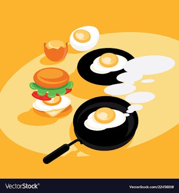 Hot eggs fresh cook vector image