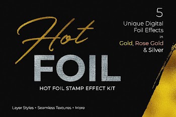 Hot Foil Stamp Effect Kit for Photoshop