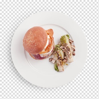Hot hamburger plate Fast food Chicken sandwich Hamburger Gourmet, White simple burger gourmet decoration pattern transparent background PNG clipart
