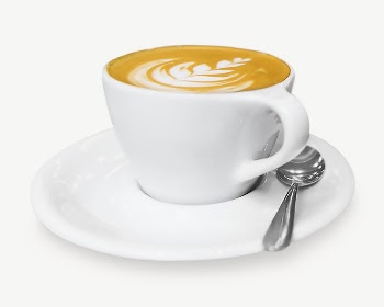 Hot latte coffee collage element | Free PSD - rawpixel