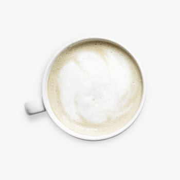 Hot latte top view collage | Free PSD - rawpixel