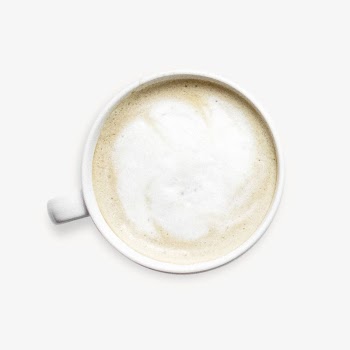 Hot latte top view isolated | Free Photo - rawpixel