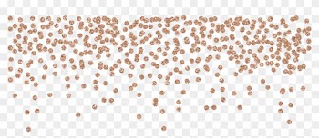 Hot Pink Polka Dot Borders - Rose Gold Confetti Border