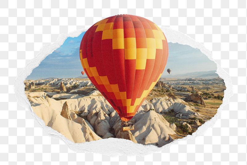 Hot png air balloon sticker, | Free PNG - rawpixel