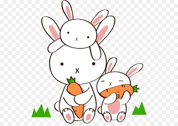 Hot pot Eating Carrot Radish Chinese cabbage - Bunnies eat carrots 