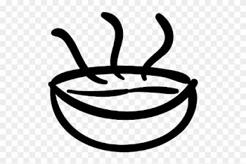Hot Soup Bowl Hand Drawn Food Vector - Food Icons Png Hand Draw