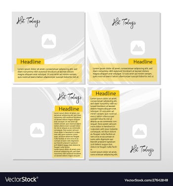 Hot today social media news post vector image