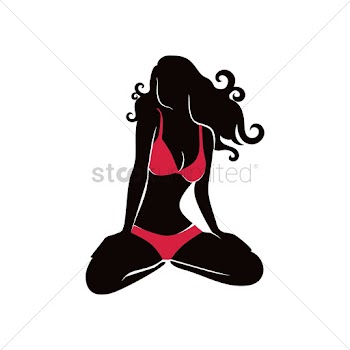Hot woman silhouette