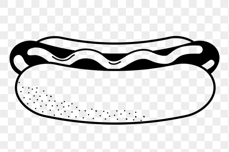 Hotdog png doodle sticker, black | Free PNG Illustration - rawpixel