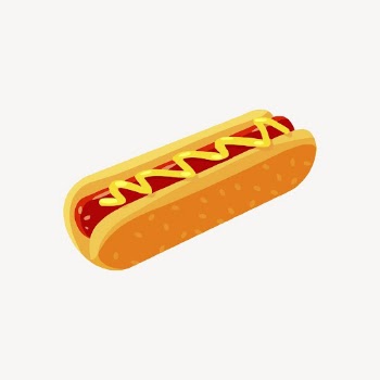 Hotdog sticker, food illustration vector. | Free Vector - rawpixel