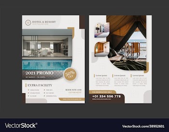 hotel and resort information flyer with photo