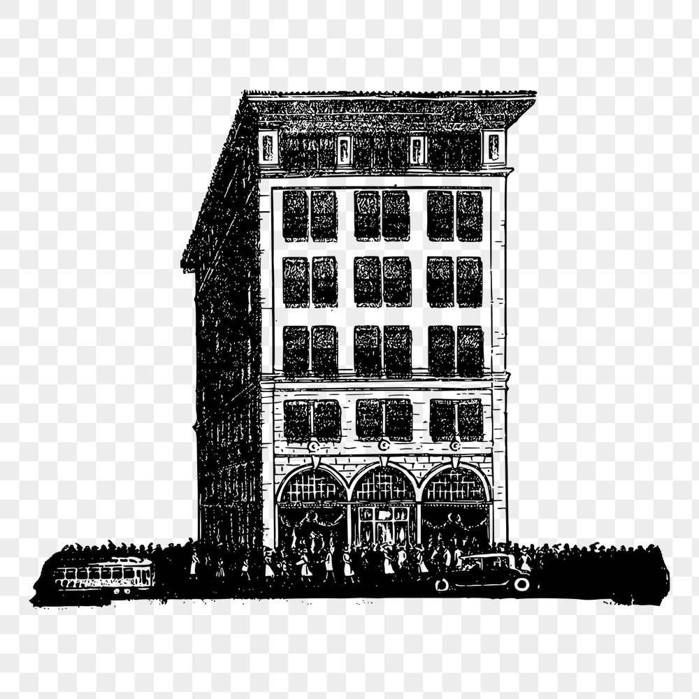 Hotel building png sticker, vintage | Free PNG - rawpixel