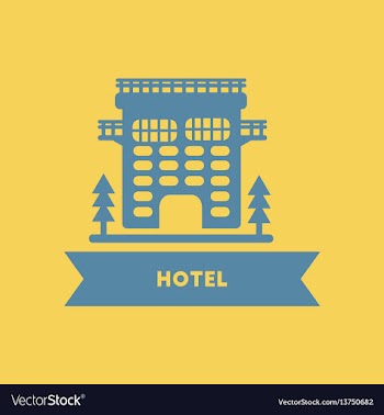 Hotel building vector image