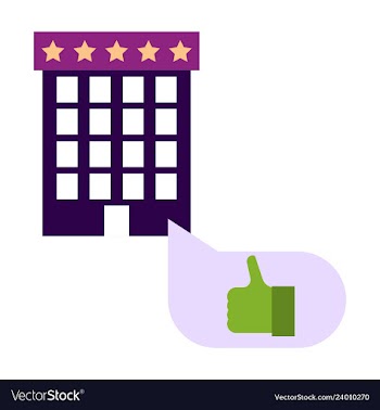 Hotel icon isolated on white background simple vector image