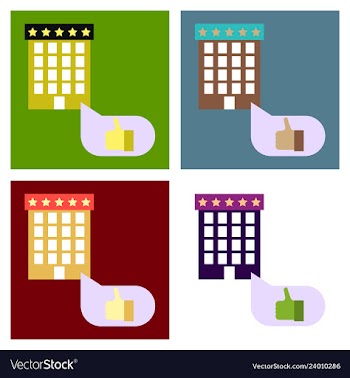 Hotel icon isolated on white background simple vector image