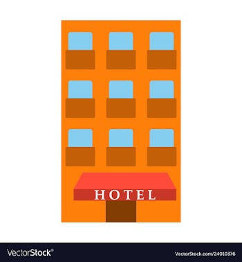 Hotel icon isolated on white background simple vector image