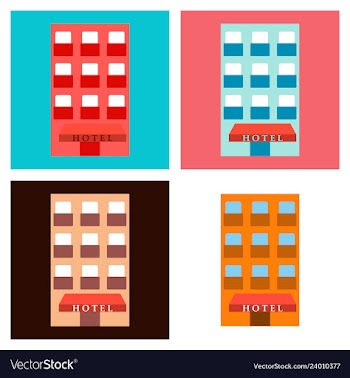 Hotel icon isolated on white background simple vector image