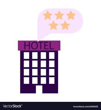 Hotel icon isolated on white background simple vector image
