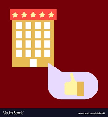 Hotel icon isolated on white background simple vector image
