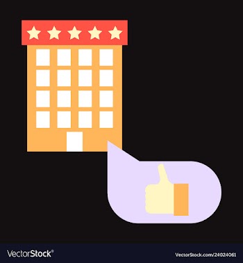 Hotel icon isolated on white background simple vector image